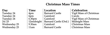 2024 12 25 Christmas Mass time